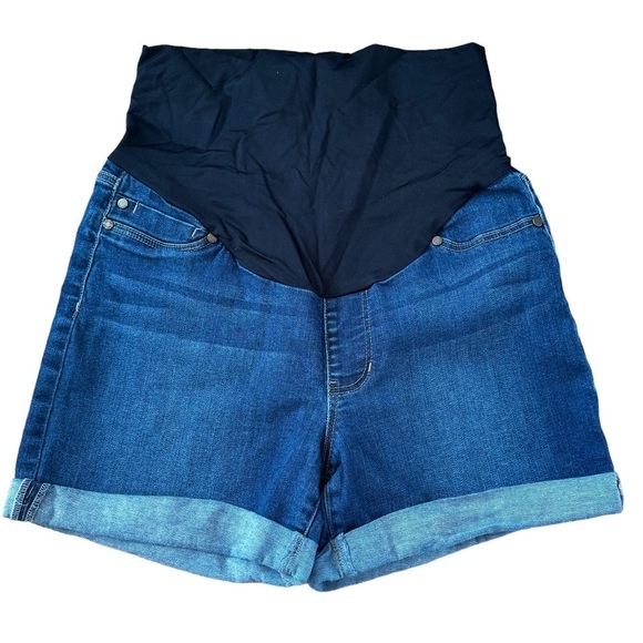 ✨3/$20✨ Liverpool Maternity The Walking Short.‎ Blue Jean Cuffed Shorts. 10/30 - Picture 1 of 8